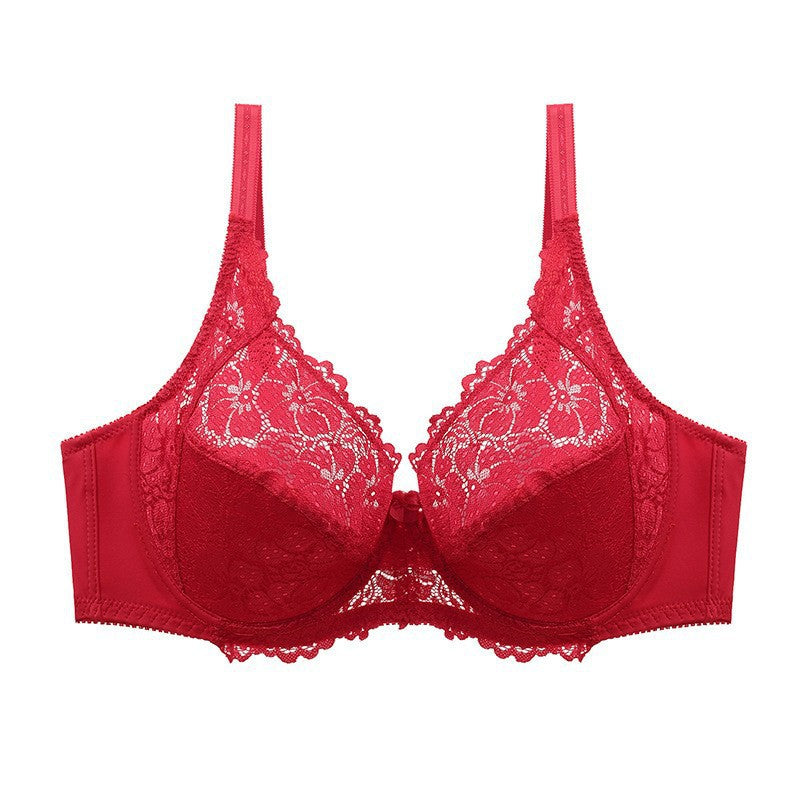 Bra lace gathering comfortable bra plus size underwear